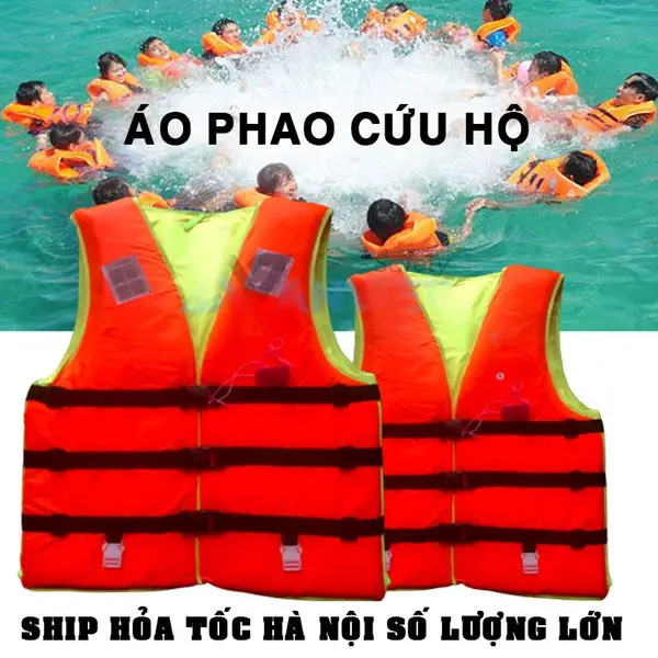 Áo phao xốp cứu hộ cao cấp (Hàng loại 1), áo phao tập bơi cho trẻ em và người lớn - An toàn hơn