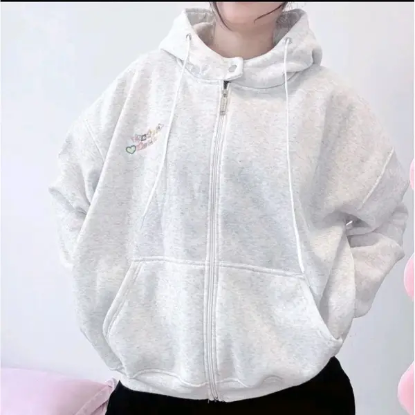 Áo Hoodie Zip Nỉ Bông Form Rộng Nam Nữ Cúc Bấm