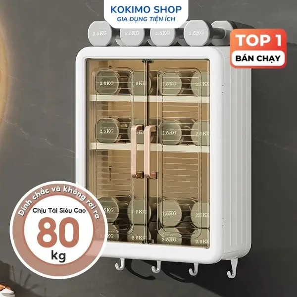 Tủ Nhà Tắm 3 Tầng Treo Tường Không Cần Khoan, Chống Thấm Nước, Tủ Đựng Mỹ Phẩm, Tủ Thuố