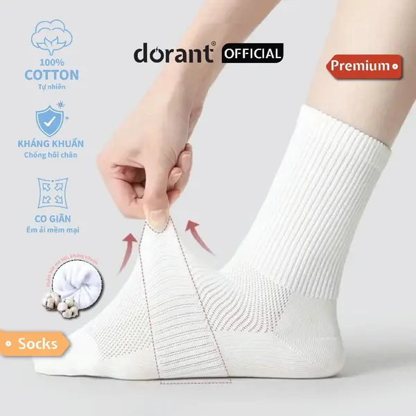 Combo 5 TẶNG 1] Tất trơn nam nữ Hàn Quốc chất liệu cotton co giãn bốn chiều, vớ nam nữ đen trắng, c