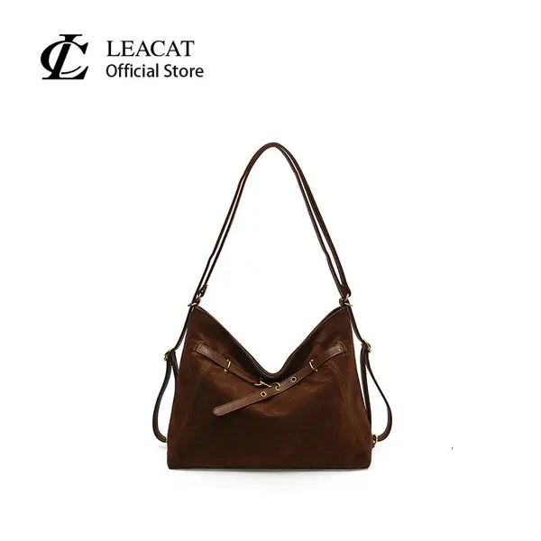 Leacat Đơn giản sức chứa lớn thắt lưng trang trí túi đeo chéo vai đơn giản dành cho nữ ba lô túi tot