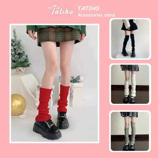 Tất Vớ Ống Chân Dệt Kim Unisex Dài Qua Gối Giữ Ấm Size 50cm, 70cm Hot Trend Thời Trang Hàn Quốc - Ta