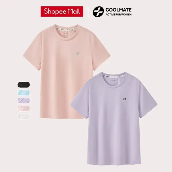 Combo 2 áo thun thể thao nữ chạy bộ core tee siêu nhẹ, thấm hút, nhanh khô - Coolmate Active For W